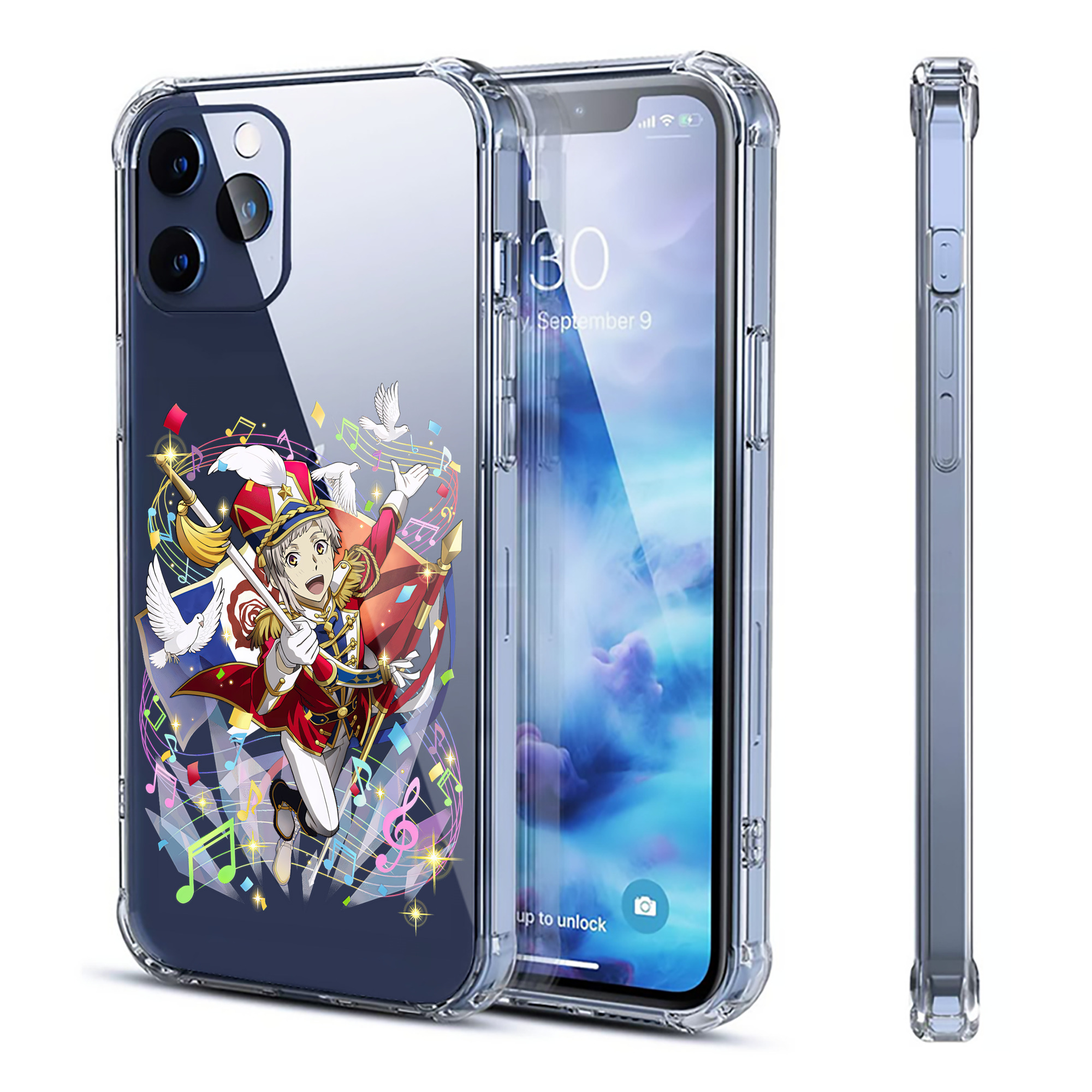 （画像用） 文豪ストレイドッグス Bungo Stray Dogs 【iPhone 12シリーズ対応】透明スマホケース（クリアソフトケース）